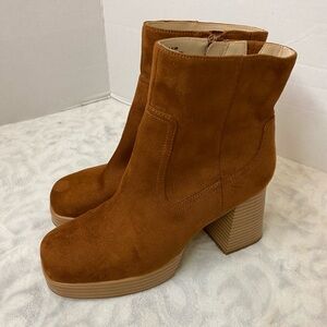 BP Nordstrom Women’s Size 8.5 Brown Faux Suede Ankle Boots